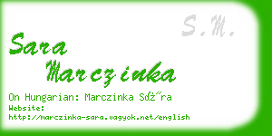 sara marczinka business card
